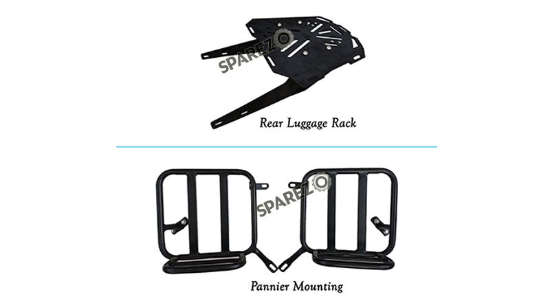 Royal Enfield New Classic Reborn 350cc Pannier Mounting and Rear Luggage Rack 2022-23