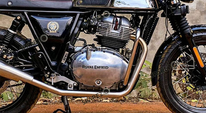 Royal Enfield GT and Interceptor 650cc SS LH-RH Exhaust Header Pipe with Silencer Polished