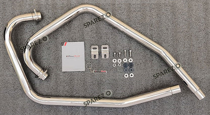 Royal Enfield GT and Interceptor 650cc SS LH-RH Exhaust Header Pipe with Silencer Polished