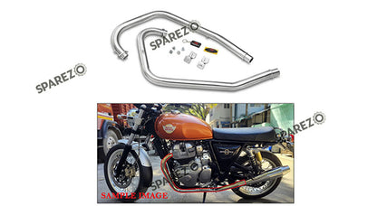 Royal Enfield GT and Interceptor 650cc Red Rooster Header Bend Pipe Matt Finish