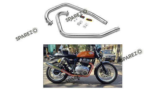 Royal Enfield GT and Interceptor 650cc Red Rooster Header Bend Pipe Polished