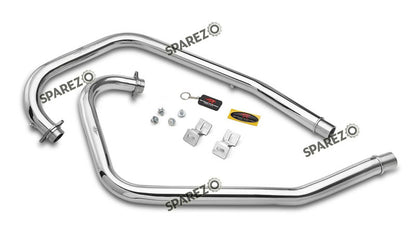 Royal Enfield GT and Interceptor 650cc Red Rooster Header Bend Pipe Polished