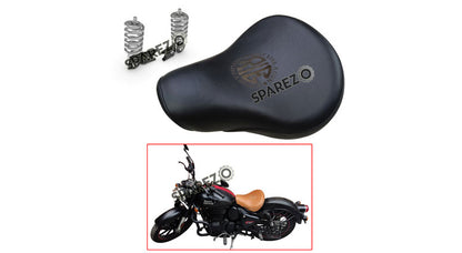 Royal Enfield New Classic Reborn 350cc Genuine Leather Low Rider Seat Black With Spring