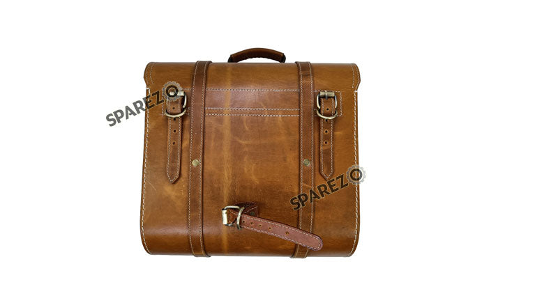 Royal Enfield Meteor 350cc Leather Brown Tan Bags Pair