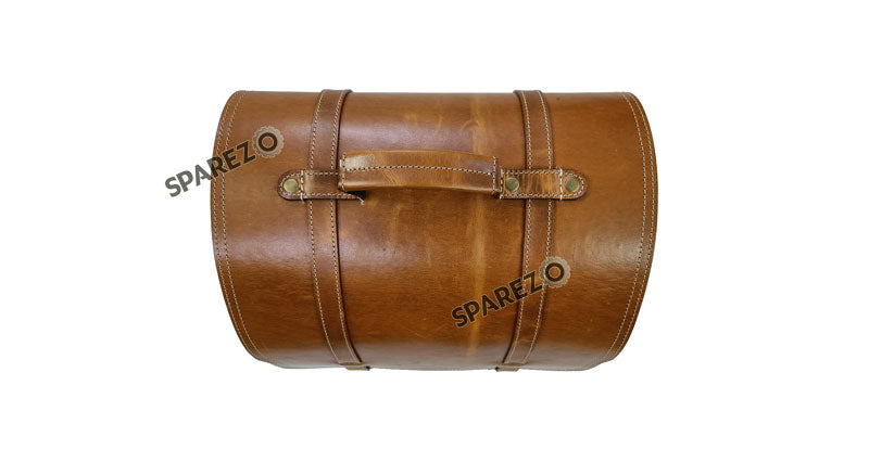 Royal Enfield New Classic Reborn 350cc Leather Brown Tan Bags Pair