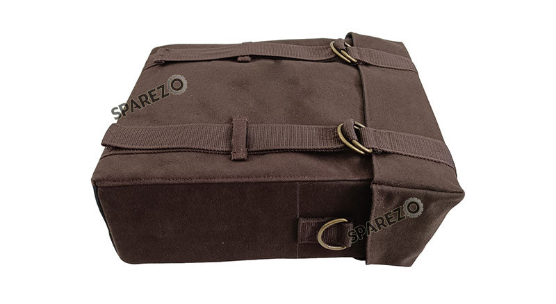 Royal Enfield New Classic Reborn 350cc Military Pannier Bag Brown With Fitting