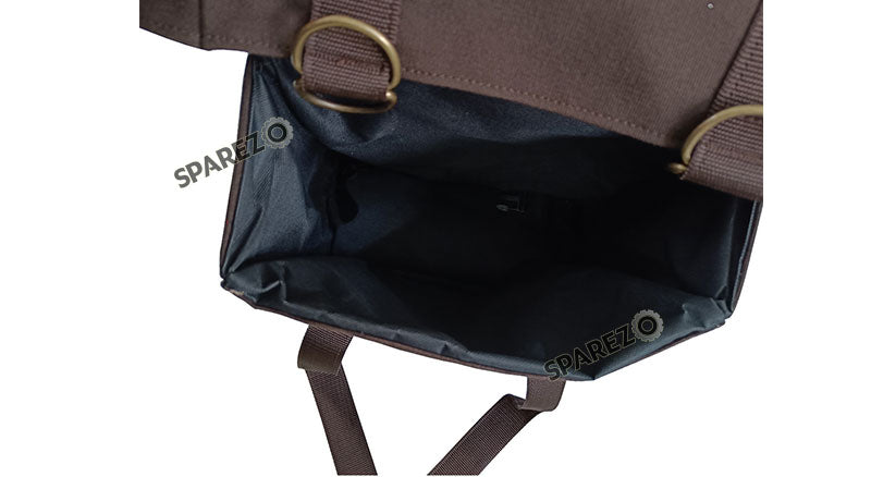 Royal Enfield New Classic Reborn 350cc Military Pannier Bag Brown With Fitting