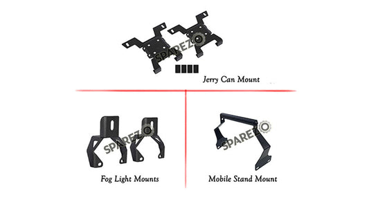 Royal Enfield Himalayan BS6 Jerry Mount Fog Light Mounts and Mobile Stand Mount