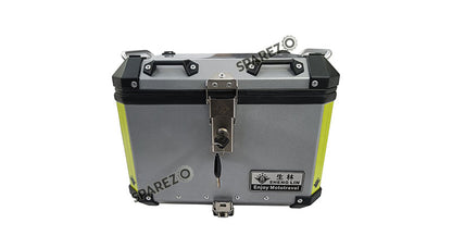 Royal Enfield Himalayan BS3 - BS4 - BS6  Aluminium Pannier Luggage Top Box Glossy Grey