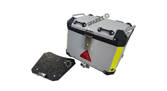 Royal Enfield Himalayan BS3 - BS4 - BS6  Aluminium Pannier Luggage Top Box Matt Grey