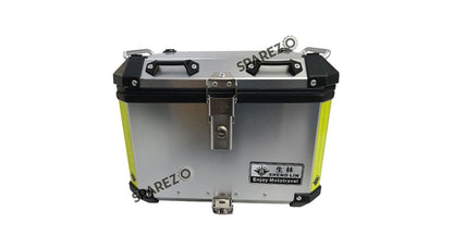 Royal Enfield Himalayan BS3 - BS4 - BS6  Aluminium Pannier Luggage Top Box Silver