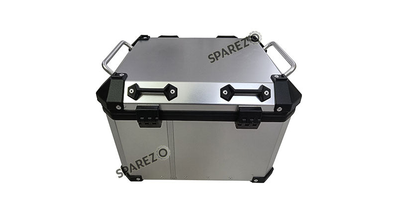 Royal Enfield Himalayan BS3 - BS4 - BS6  Aluminium Pannier Luggage Top Box Silver