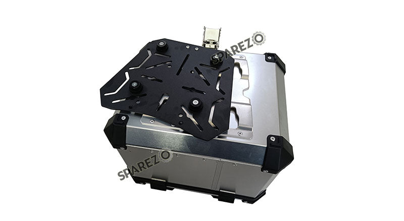 Royal Enfield Himalayan BS3 - BS4 - BS6  Aluminium Pannier Luggage Top Box Silver