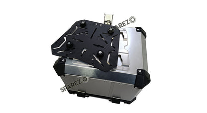 Royal Enfield Himalayan BS3 - BS4 - BS6  Aluminium Pannier Luggage Top Box Silver