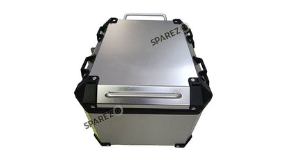 Royal Enfield Himalayan BS3 - BS4 - BS6  Aluminium Pannier Luggage Top Box Silver