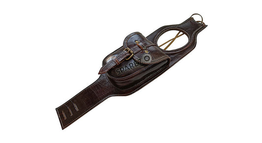 Royal Enfield New Classic Reborn 350 Fuel Gas Tank Belt With Pouch Antique Brown