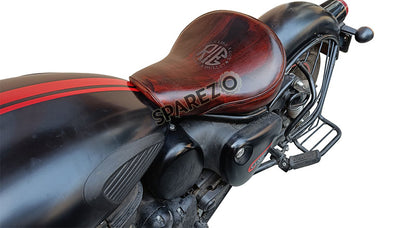 Royal Enfield New Classic Reborn 350cc Front Genuine Leather Low Rider Seat Antique Brown