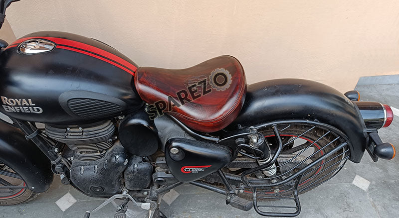 Royal Enfield New Classic Reborn 350cc Front Genuine Leather Low Rider Seat Antique Brown