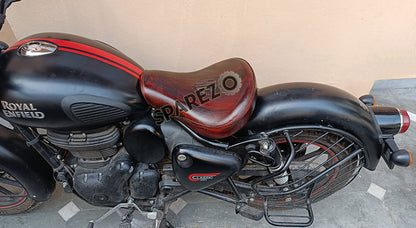 Royal Enfield New Classic Reborn 350cc Front Genuine Leather Low Rider Seat Antique Brown With Spring