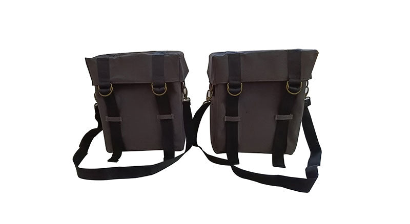 Royal Enfield Meteor 350cc Military Pannier Bags Gray Color With Fitting