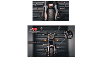 Royal Enfield Classic Reborn and Meteor 350cc Red Rooster Crash Guard Hector Polish