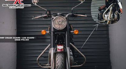 Royal Enfield Reborn Classic and Meteor 350cc Red Rooster Crash Guard Eros Polish