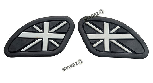 Royal Enfield GT and Interceptor 650 Rubber Tank Pad Pair Black