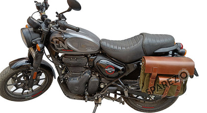 Royal Enfield Hunter 350 LH RH Pannier Luggage Bags Olive And Mounting 2022-23
