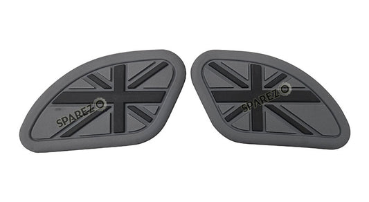 Royal Enfield GT and Interceptor 650 Rubber Tank Pad Pair Grey