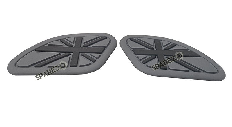 Royal Enfield GT and Interceptor 650 Rubber Tank Pad Pair Grey