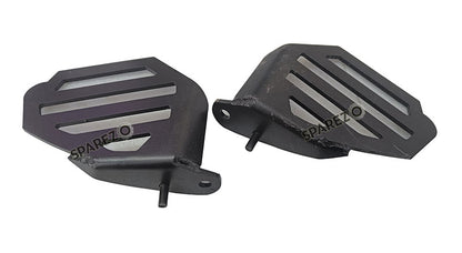 Royal Enfield GT and Interceptor 650cc Wide Pillion Footrest Pair Accessories Black