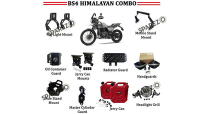 Royal Enfield Red Jerry Can Pair Combo of 10 Pcs For Himalayan 411cc BS4