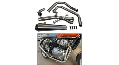 Royal Enfield Interceptor and GT 650 AEW SS 2in1 Exhaust Silencer Matt Finish