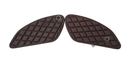 Royal Enfield Interceptor and GT 650 Tank Rubber Knee Pad Pair Brown