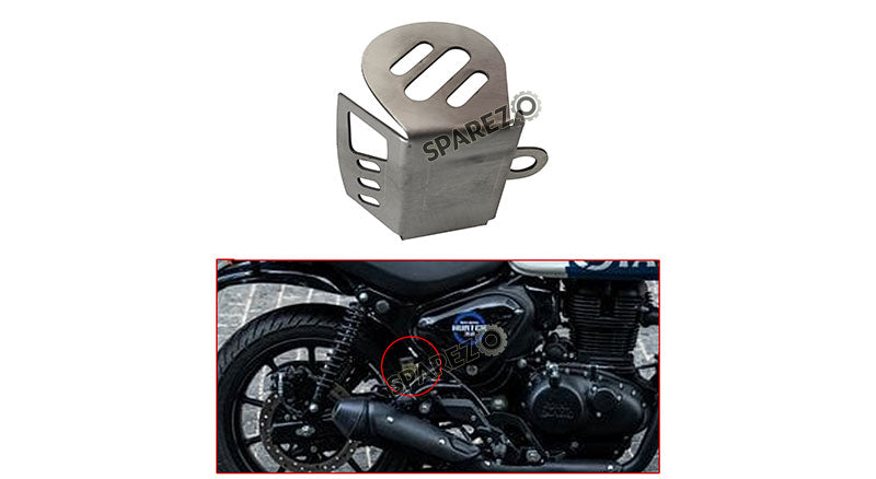 Royal Enfield Hunter 350 Oil Container Guard and Reservoir Cap Silver