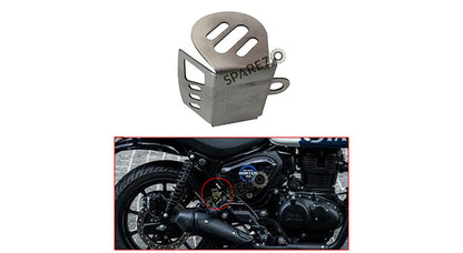 Royal Enfield Hunter 350 Oil Container Guard and Reservoir Cap Silver