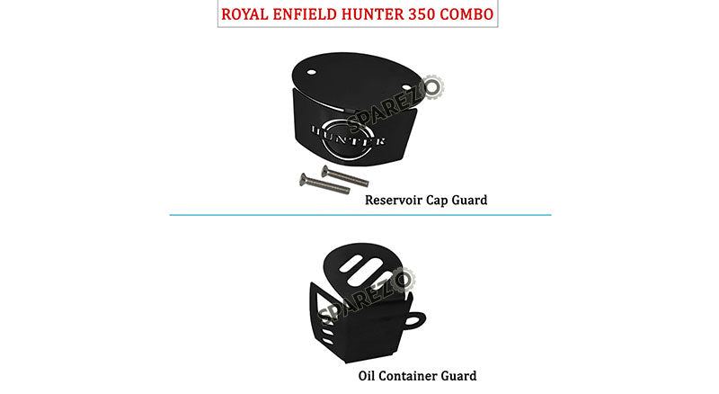 Royal Enfield Hunter 350 Oil Container Guard and Reservoir Cap Black