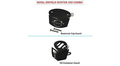 Royal Enfield Hunter 350 Oil Container Guard and Reservoir Cap Black