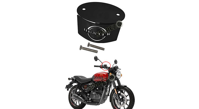 Royal Enfield Hunter 350 Oil Container Guard and Reservoir Cap Black