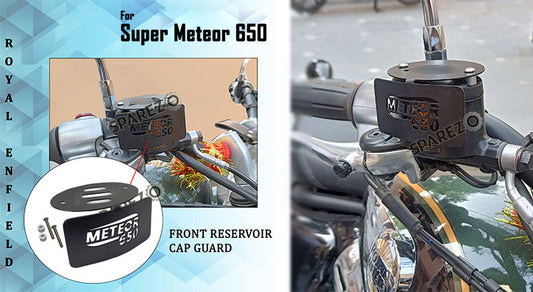 Royal Enfield Super Meteor 650 Stainless Steel Front Reservoir Cap Guard Black