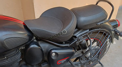 Royal Enfield Classic Reborn 350 Front Customized Black Premium Touring Seat
