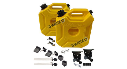 Royal Enfield Himalayan 411 BS4 LH-RH Jerry Can Pair With Mount Yellow Color