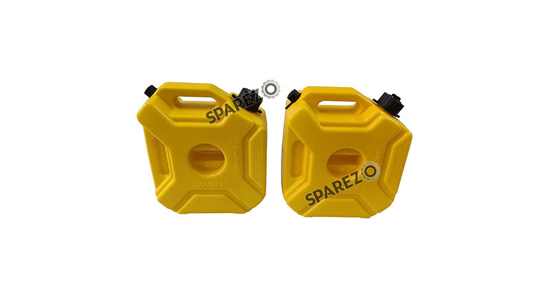 Royal Enfield Himalayan 411 BS4 LH-RH Jerry Can Pair With Mount Yellow Color