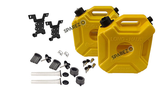 Royal Enfield Himalayan 411 BS6 LH-RH Jerry Can Pair With Mount Yellow Color