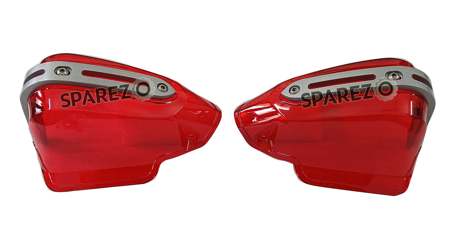 For Royal Enfield New Himalayan 450 Tinted Red Color Hand Guard Kit