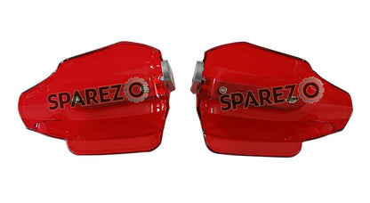 For Royal Enfield New Himalayan 450 Tinted Red Color Hand Guard Kit