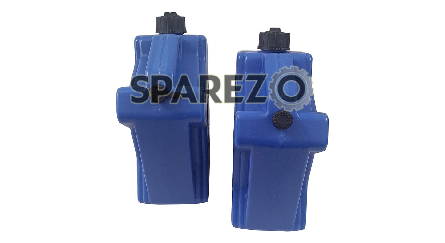 Royal Enfield Blue Color Jerry Can Pair with Mount for BS6 Himalayan 411