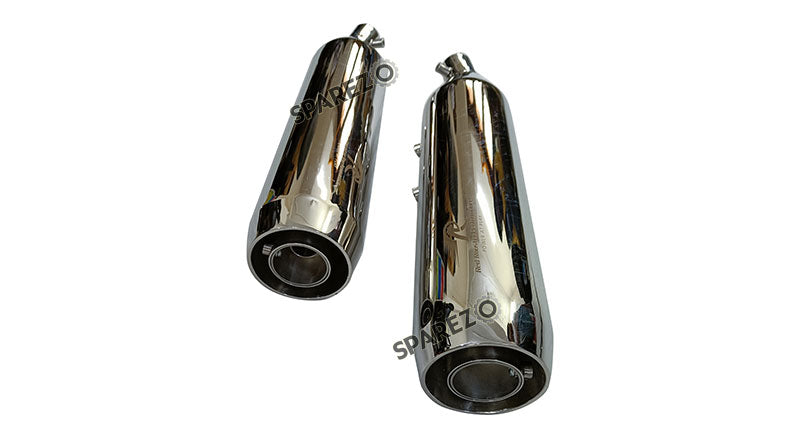 Royal Enfield Super Meteor 650 Red Rooster SS Exhaust Silencer Polished