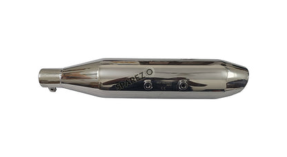 Royal Enfield Meteor 350-Hunter-Classic Reborn 350 Red Rooster Silencer Polished