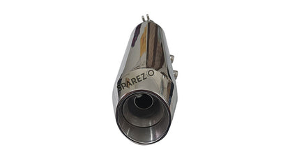 Royal Enfield Meteor 350-Hunter-Classic Reborn 350 Red Rooster Silencer Polished